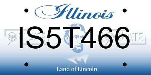 IS5T466 Illinois License Plate