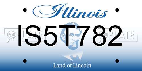 IS5T782 Illinois License Plate