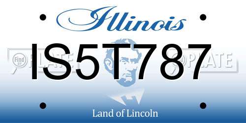 IS5T787 Illinois License Plate