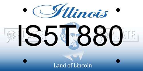 IS5T880 Illinois License Plate
