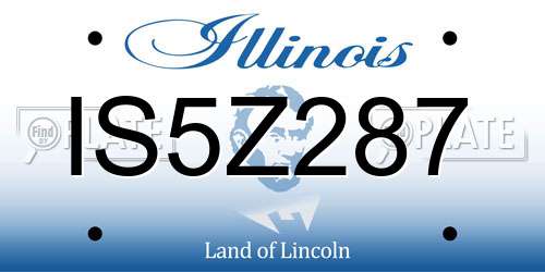 IS5Z287 Illinois License Plate