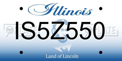 IS5Z550 Illinois License Plate
