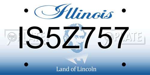 IS5Z757 Illinois License Plate