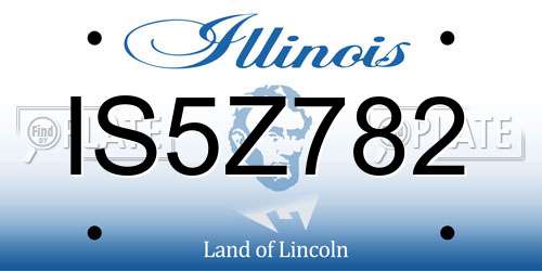 IS5Z782 Illinois License Plate