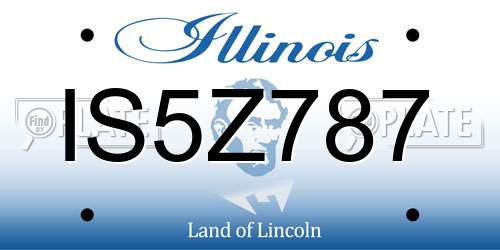 IS5Z787 Illinois License Plate