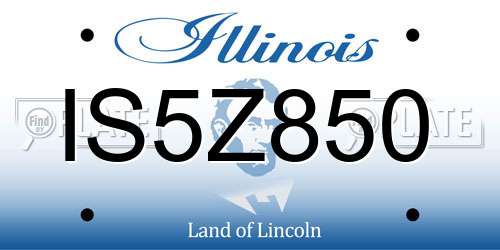 IS5Z850 Illinois License Plate