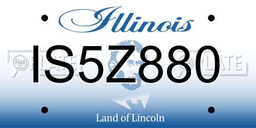 IS5Z880 Illinois License Plate