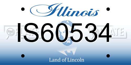IS60534 Illinois License Plate