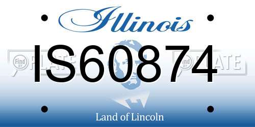 IS60874 Illinois License Plate