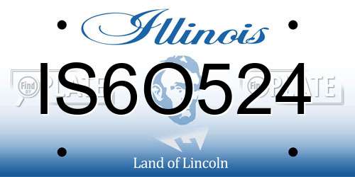 IS6O524 Illinois License Plate