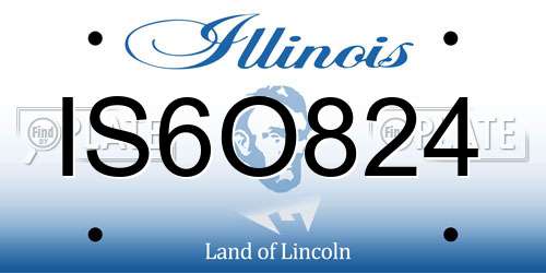 IS6O824 Illinois License Plate