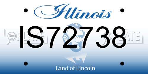 IS72738 Illinois License Plate