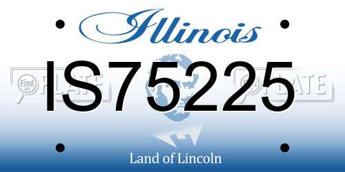 IS75225 Illinois License Plate