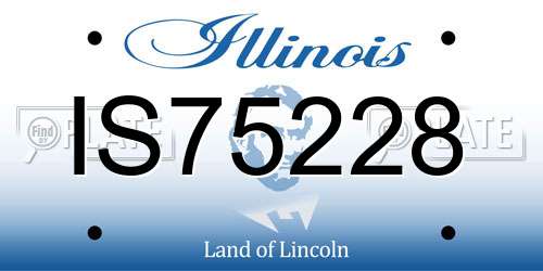 IS75228 Illinois License Plate