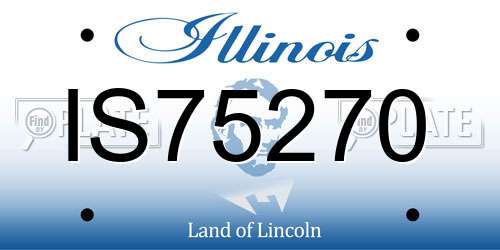 IS75270 Illinois License Plate