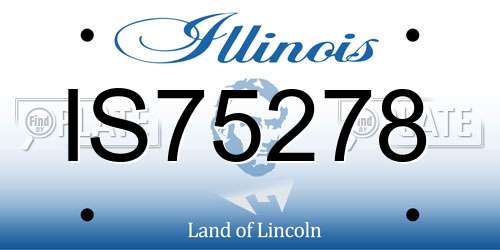 IS75278 Illinois License Plate