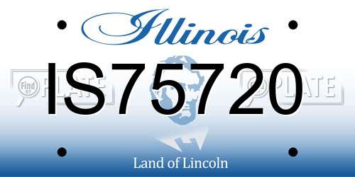 IS75720 Illinois License Plate