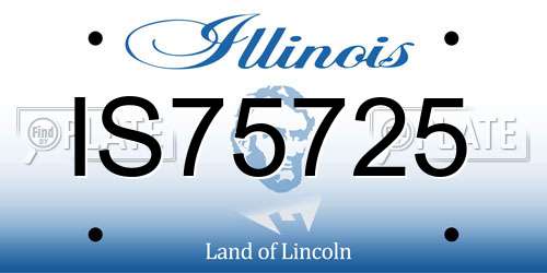 IS75725 Illinois License Plate