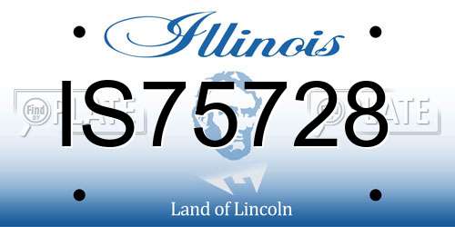 IS75728 Illinois License Plate