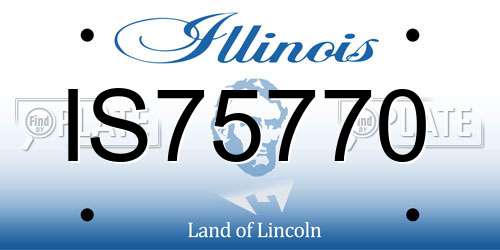 IS75770 Illinois License Plate