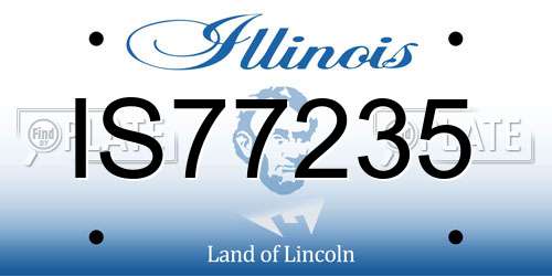 IS77235 Illinois License Plate