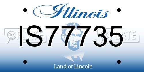 IS77735 Illinois License Plate
