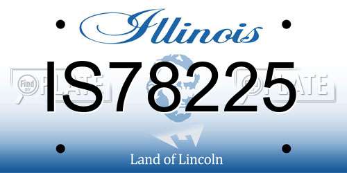IS78225 Illinois License Plate