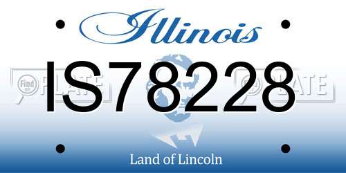 IS78228 Illinois License Plate