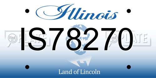 IS78270 Illinois License Plate