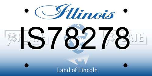 IS78278 Illinois License Plate
