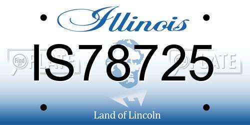 IS78725 Illinois License Plate