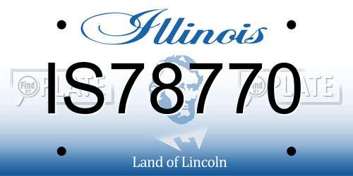 IS78770 Illinois License Plate