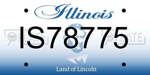 IS78775 Illinois License Plate