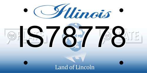 IS78778 Illinois License Plate