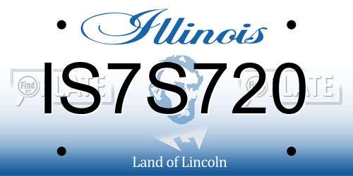 IS7S720 Illinois License Plate