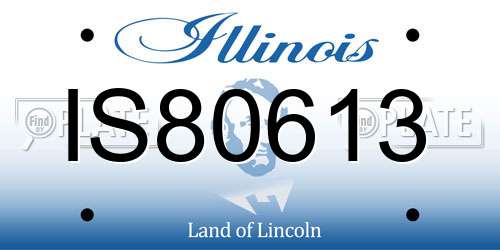 IS80613 Illinois License Plate