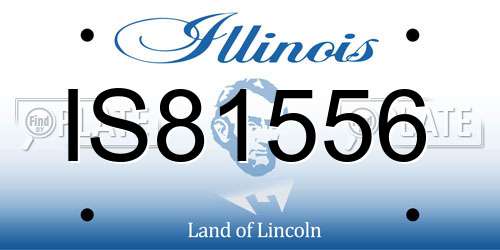 IS81556 Illinois License Plate