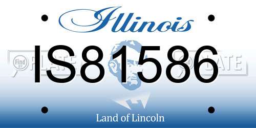 IS81586 Illinois License Plate