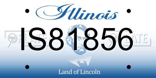 IS81856 Illinois License Plate