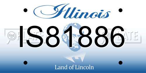IS81886 Illinois License Plate