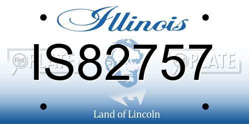 IS82757 Illinois License Plate