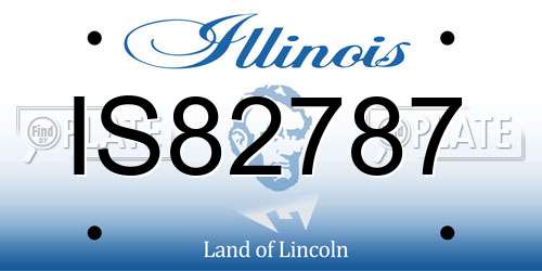 IS82787 Illinois License Plate