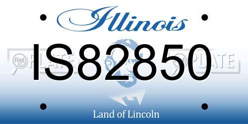 IS82850 Illinois License Plate
