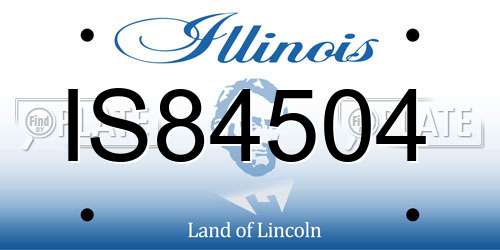 IS84504 Illinois License Plate