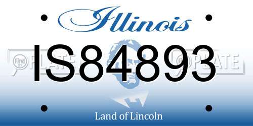 IS84893 Illinois License Plate