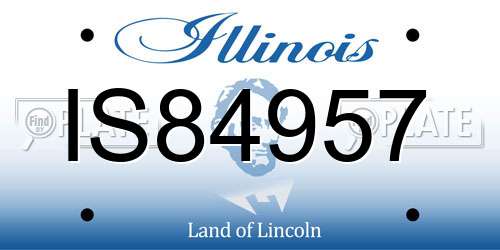 IS84957 Illinois License Plate