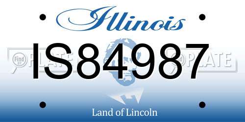 IS84987 Illinois License Plate