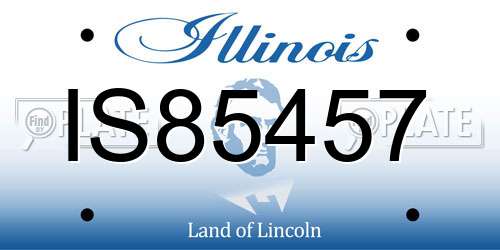 IS85457 Illinois License Plate