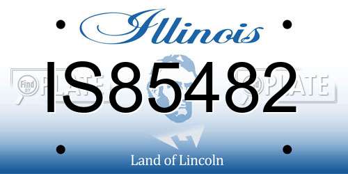 IS85482 Illinois License Plate
