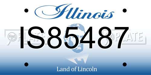 IS85487 Illinois License Plate